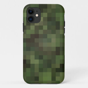 camouflage squared green Case-Mate iPhone case