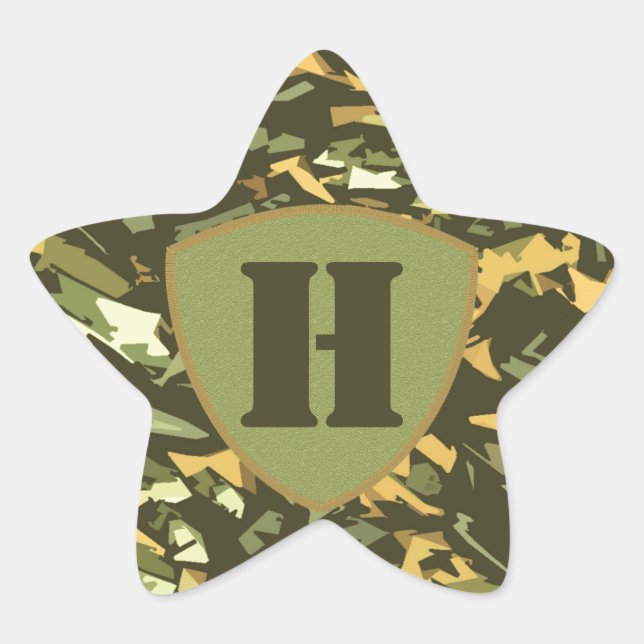 Camouflage Star Sticker (Front)