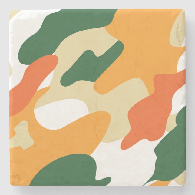 camouflage stone coaster (Front)
