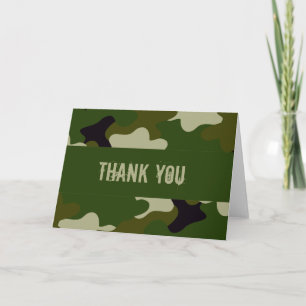 Camouflage Thank You Card