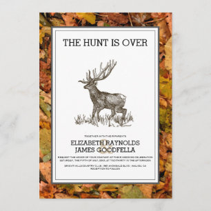 Camouflage The Hunt is Over Wedding Invitations