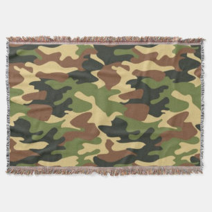 camouflage throw blanket