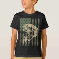 Camouflage Usa Flag Big Mouth B Fishing Gift
