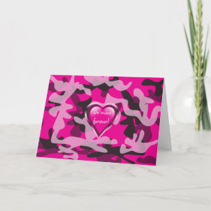 Camouflage valentine's day card