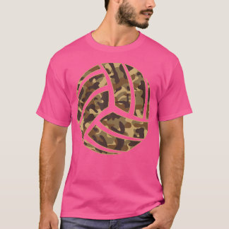 Camouflage Volleyball Lover Player Fan Cute Camo V T-Shirt