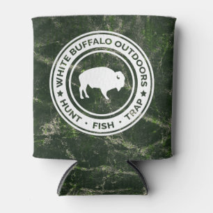 Camouflage White Buffalo Outdoors Can Cooler