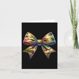 Camouflage Womens Coquette Bow Camo Bow Hunting Card