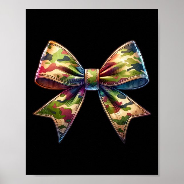 Camouflage Womens Coquette Bow Camo Bow Hunting  Poster (Front)