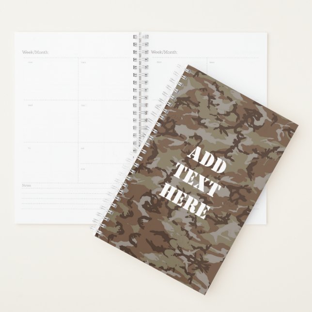 Camouflage Woodland Desert Military Pattern Planner (Display)