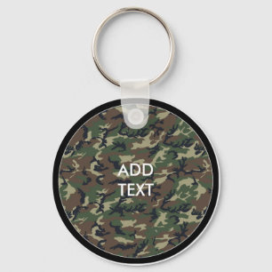 Camouflage Woodland Key Ring