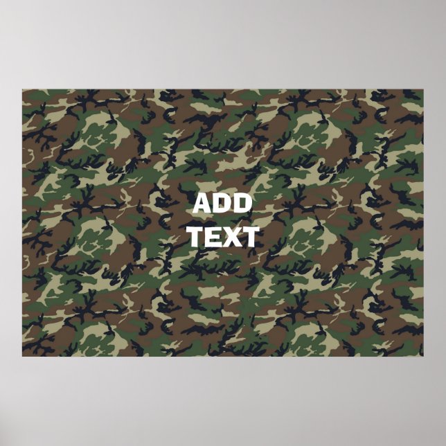 Camouflage Woodland Poster (Front)