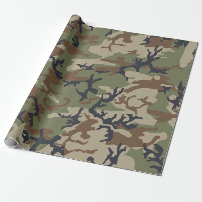 Camouflage Wrapping Paper (Unrolled)