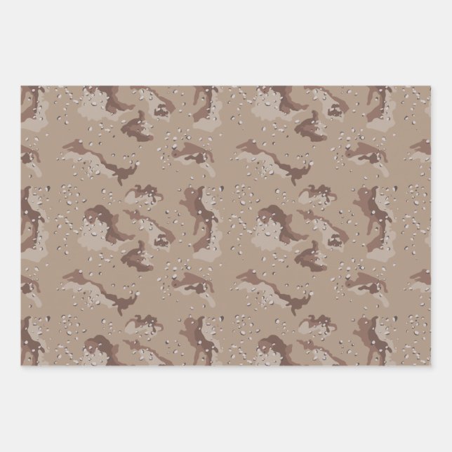 Camouflage wrapping paper, Desert Camouflage Wrapping Paper Sheet (Front)