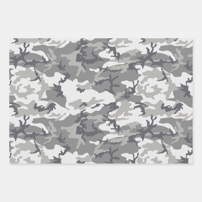 Camouflage wrapping paper, Urban Camouflage Wrap Wrapping Paper Sheet (Front)