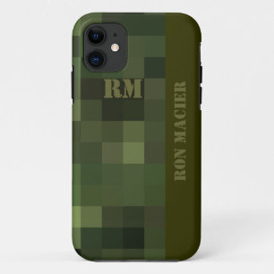 camouflaged chequered green Case-Mate iPhone case