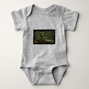 Camouflaged Teddy Bear Art for Kids Baby Bodysuit