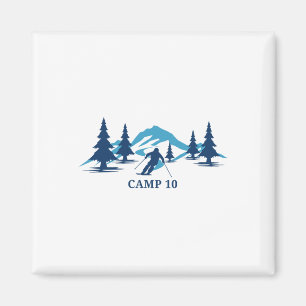 Camp 10 Wisconsin Ski Resort Skiing Skier  Magnet