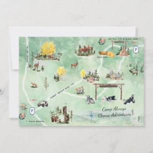 Camp Always Choose Adventures Map Insert Invitation