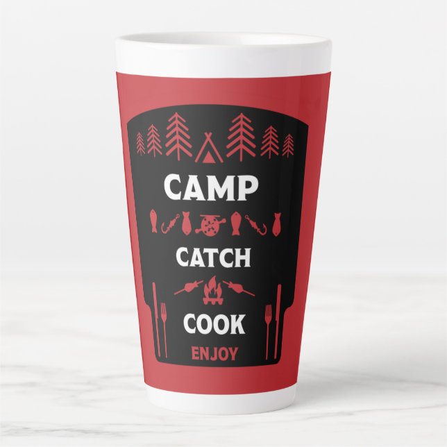 Camp And Catch Fishing   Latte Mug (Front)