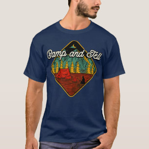 Camp and Tell Camping Friends Camper Buddy Couples T-Shirt