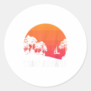 Camp Arawak Retro Summer Camp Classic Round Sticker