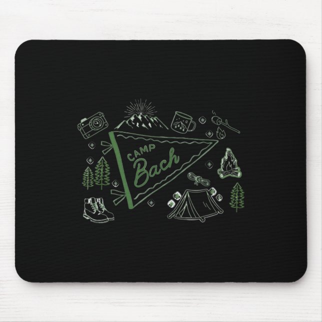 Camp Bach Adventure Camping Bachelorette Party The Mouse Pad (Front)