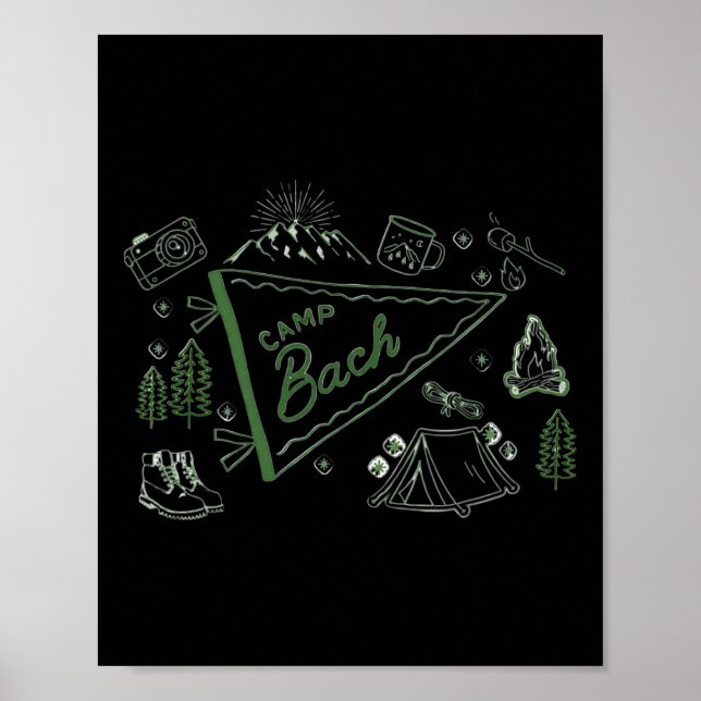 Camp Bach Adventure Camping Bachelorette Party The Poster (Front)