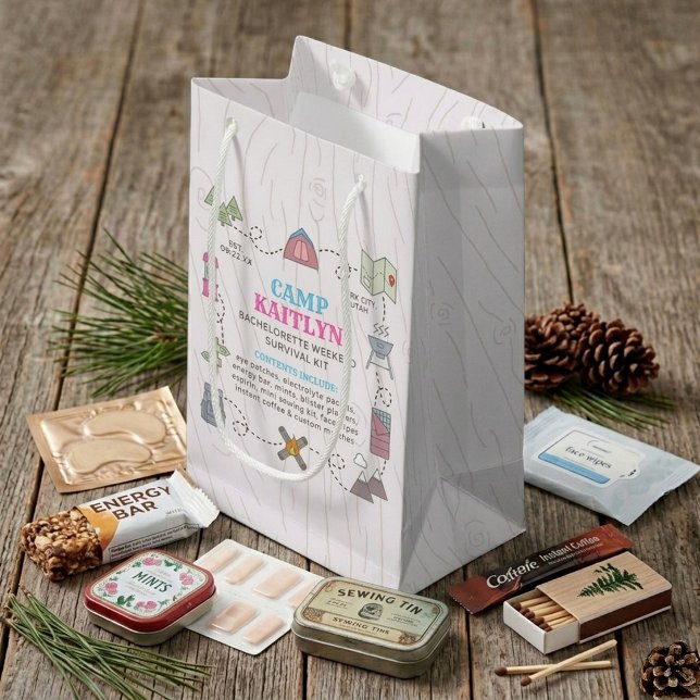 Camp Bach Bachelorette Weekend Party Survival Kit Small Gift Bag (Creator Uploaded)
