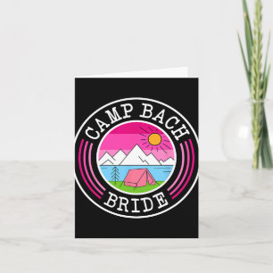 Camp Bach Bride Bridesmaid Retro Camping Bachelore Card