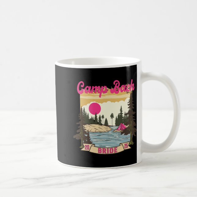 Camp Bach Bride Bridesmaid Retro Camping Bachelore Coffee Mug (Right)