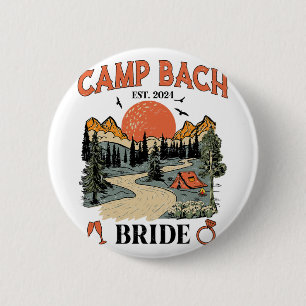 Camp Bach Bride Hiking Camping Bachelorette Party 6 Cm Round Badge