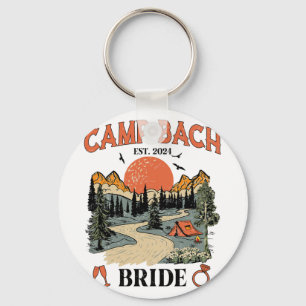 Camp Bach Bride Hiking Camping Bachelorette Party  Key Ring