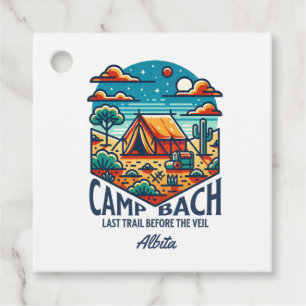 camp bach glamping favour tags