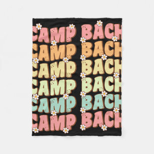 Camp Bach Groovy Bride Squad Camping Bachelorette  Fleece Blanket
