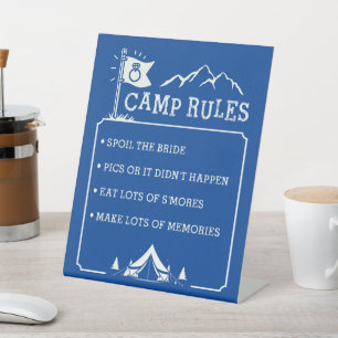 Camp Bachelorette 8X10 Pedestal Sign