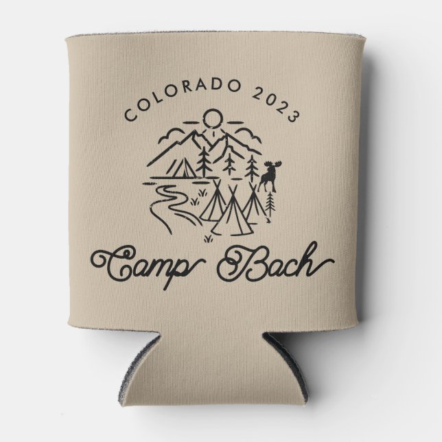 Camp Bachelorette Custom Can Cooler/ Coozie (Front)