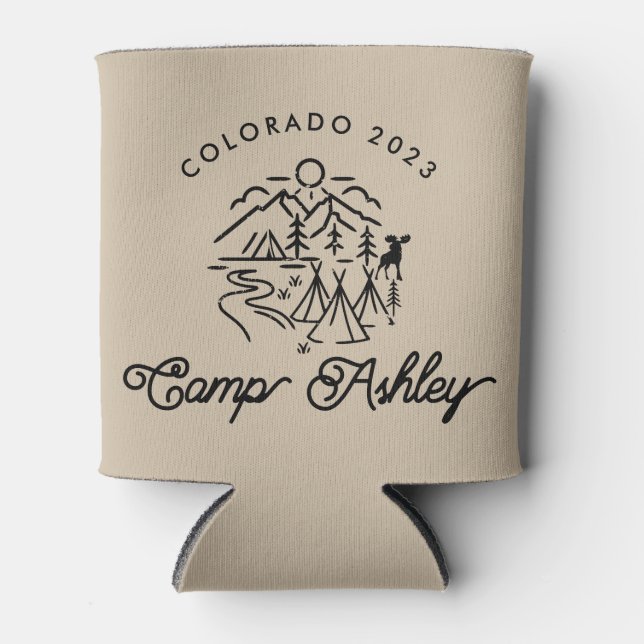 Camp Bachelorette Custom Can Cooler/ Coozie (Front)
