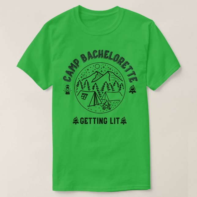 Camp Bachelorette Getting Hitched Bride Party Matc T-Shirt (Design Front)