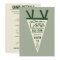 Camp Bachelorette Green Pennant Invitation