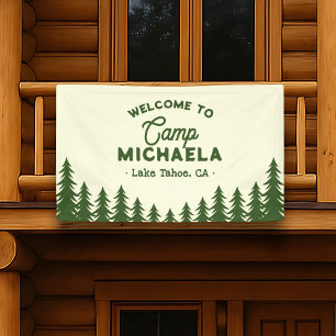 Camp Bachelorette Last Trail Before Veil Welcome Banner