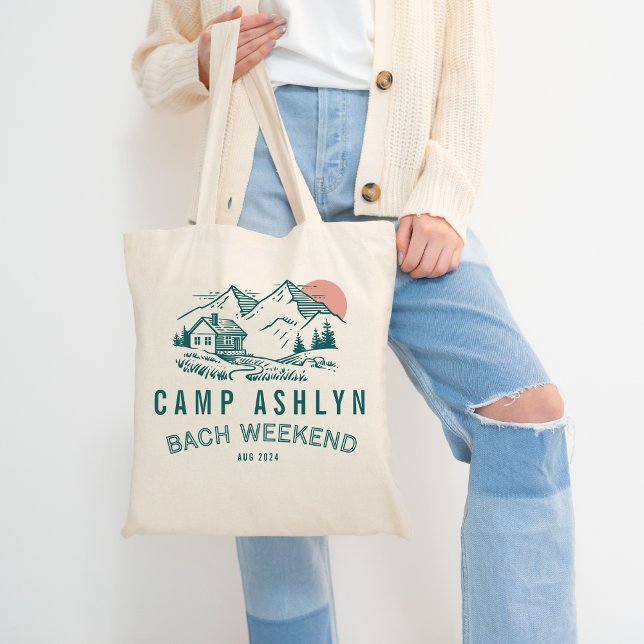 Camp Bachelorette Mountain Cabin Tote Bag (Creator Uploaded)