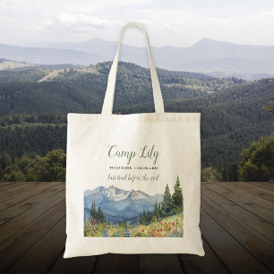 Camp Bachelorette Mountain Hiking Weekend Party Tote Bag