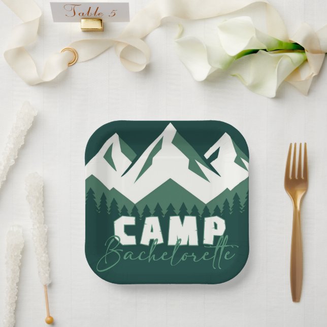 Camp Bachelorette Paper Plate (Wedding)
