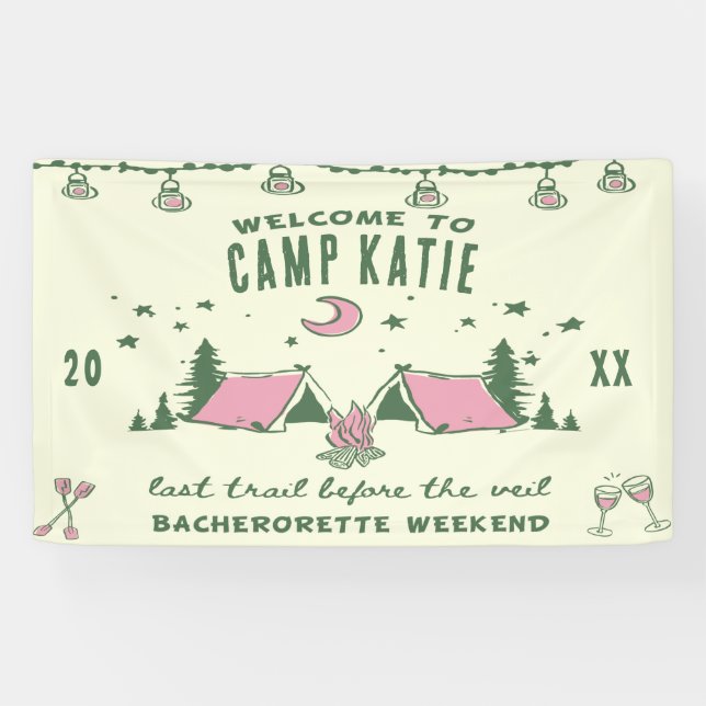 Camp Bachelorette Party Banner (Horizontal)