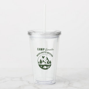 Camp Bachelorette Party Camping Bach Acrylic Tumbler