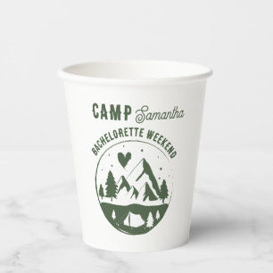 Camp Bachelorette Party Camping Bach Paper Cups