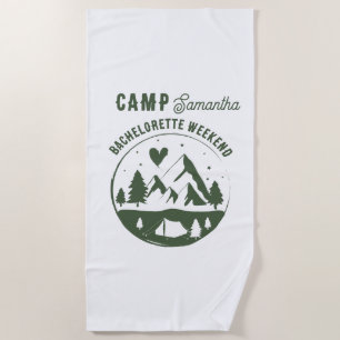 Camp Bachelorette Party Camping Bach Weekend Beach Towel