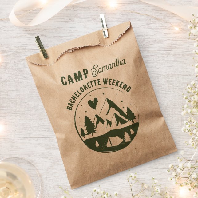 Camp Bachelorette Party Camping Bach Weekend  Favour Bags (Clipped)