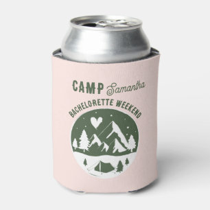 Camp Bachelorette Party Camping Bach Weekend Pink Can Cooler