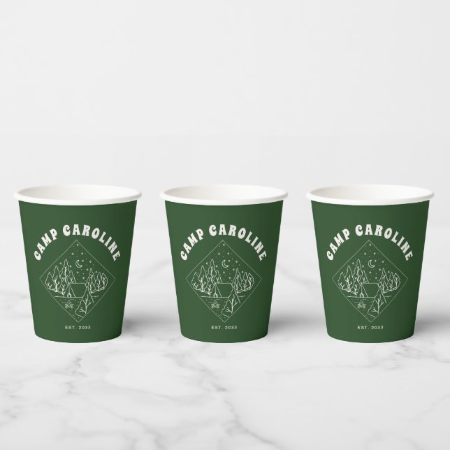 Camp Bachelorette Party Custom Paper Cups (Multi)